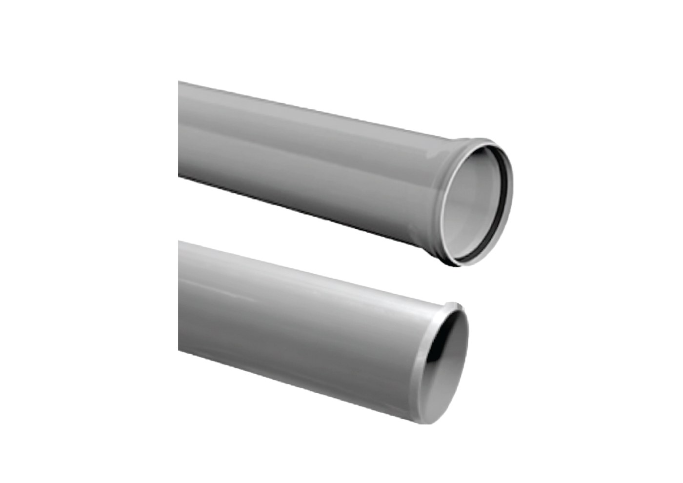 Marley PVC-U soil pipe in light grey