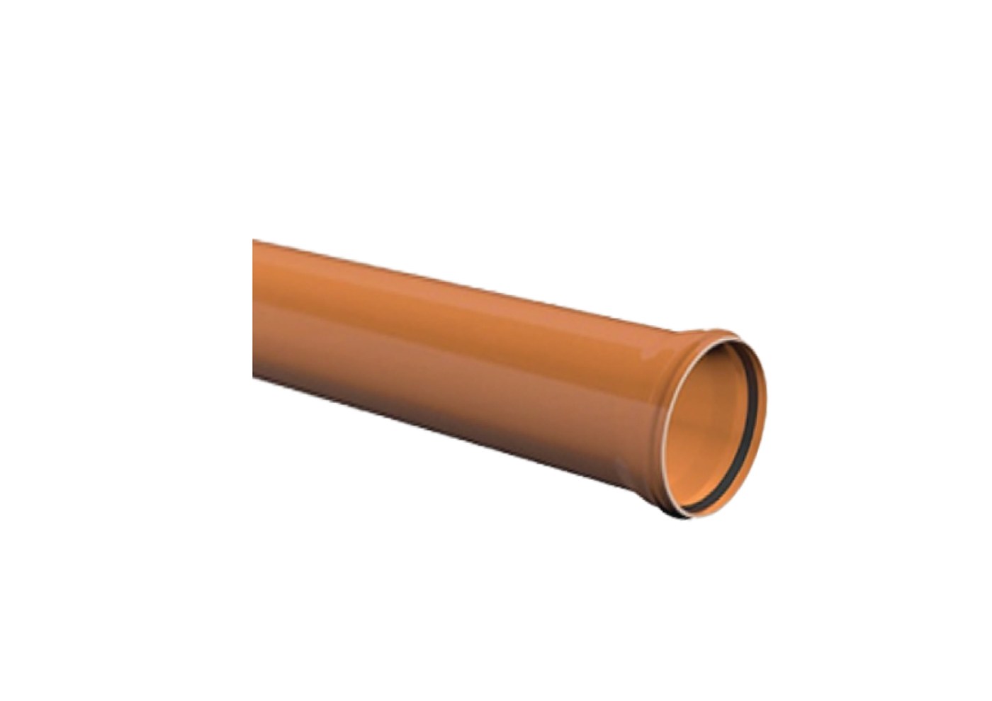 Marley PVC-U underground drainage pipe in golden brown